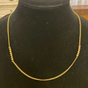 Vintage Avon Gold Tone Beaded Choker Collar Statement Necklace